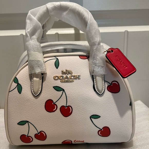 NWT Coach satchel bag with cherry print - Picture 11 of 14